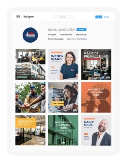 Instagram for a general contractor