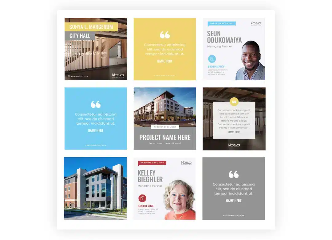 Social media templates