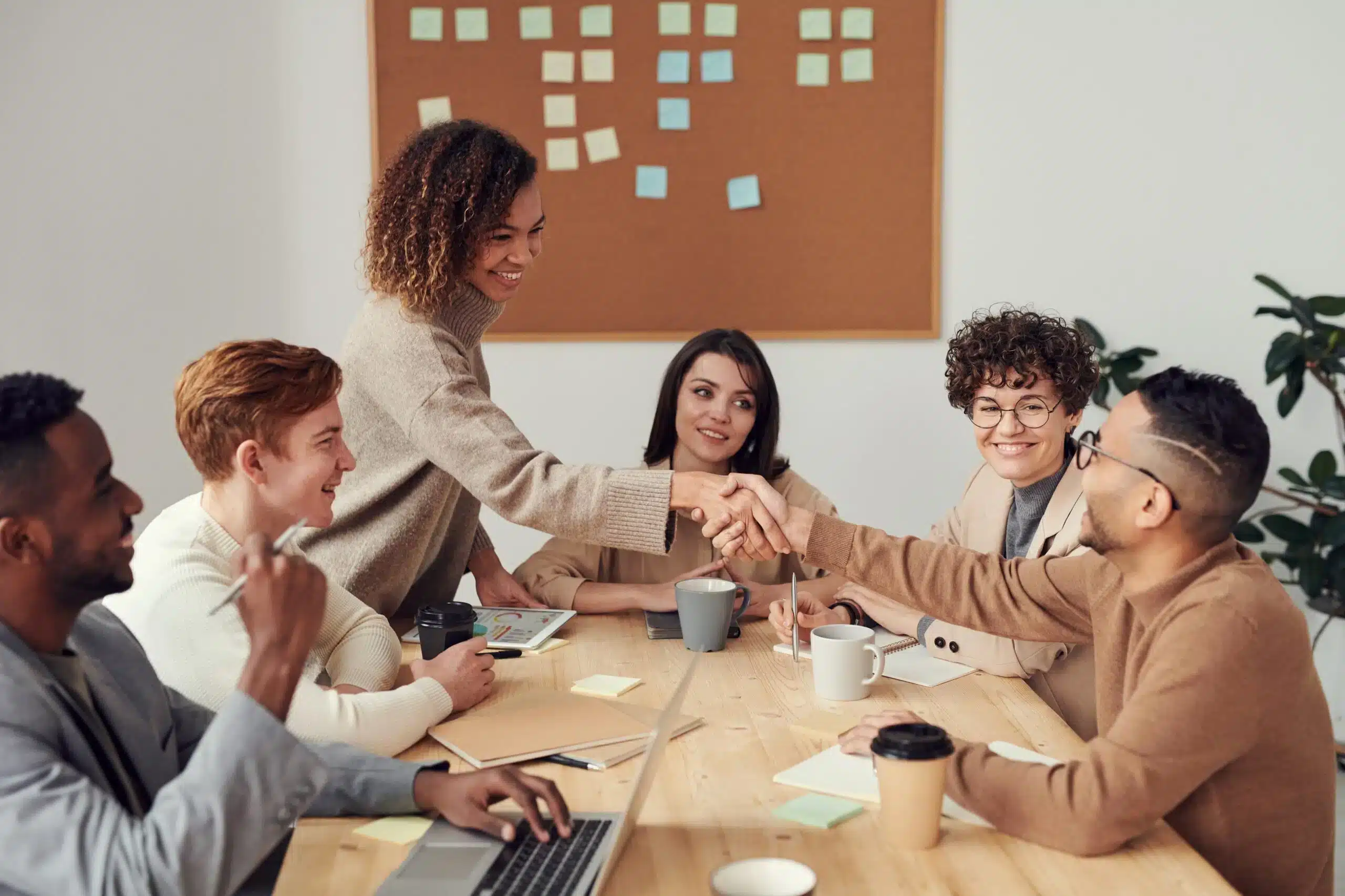 People in meeting