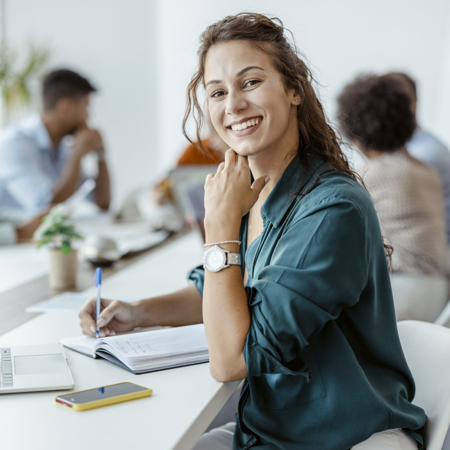 Woman smiling