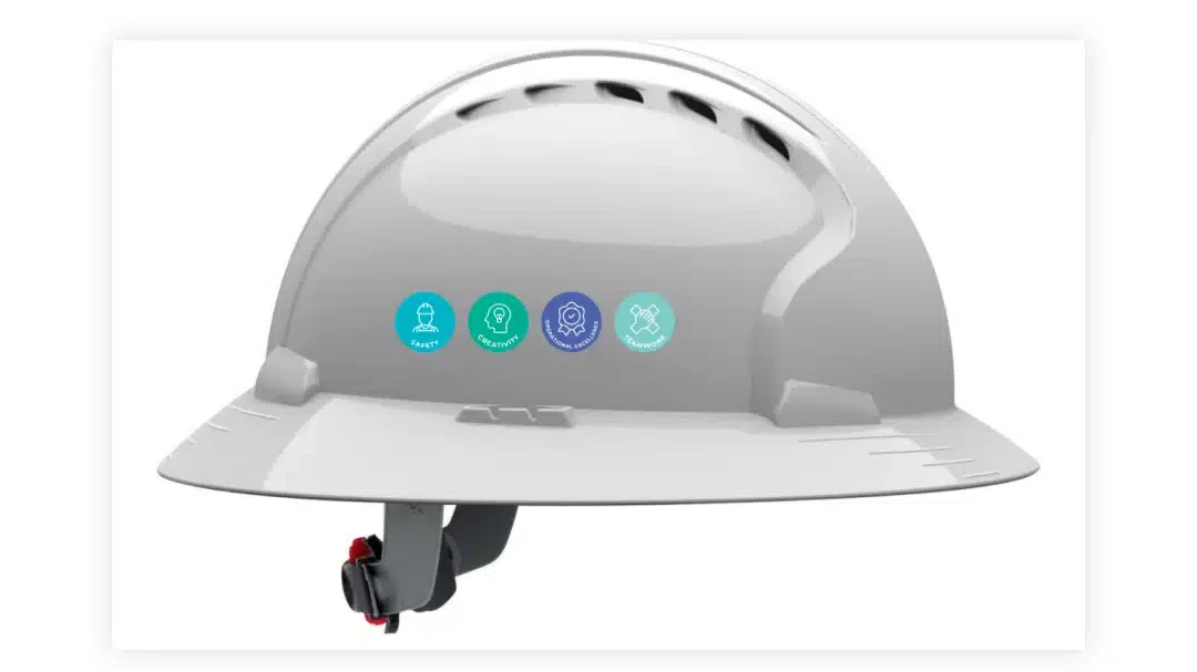 Hard hat with graphics