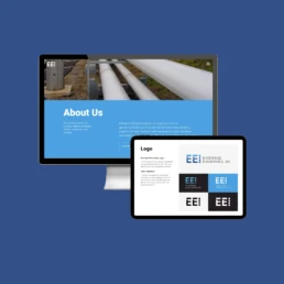 Website mockup on device screens