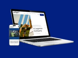 Website mockup on device screens