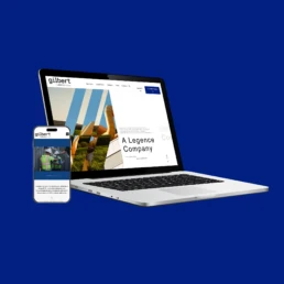 Website mockup on device screens
