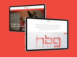 Website mockup on device screens