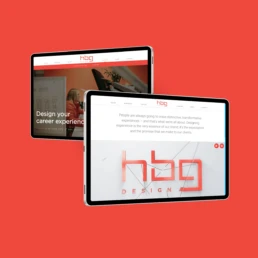 Website mockup on device screens