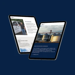 Website mockup on device screens