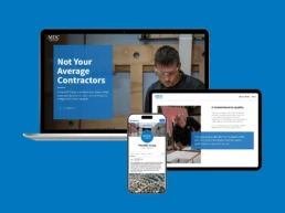 Website mockup on device screens