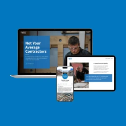 Website mockup on device screens
