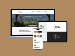 Website mockup on device screens
