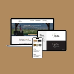 Website mockup on device screens
