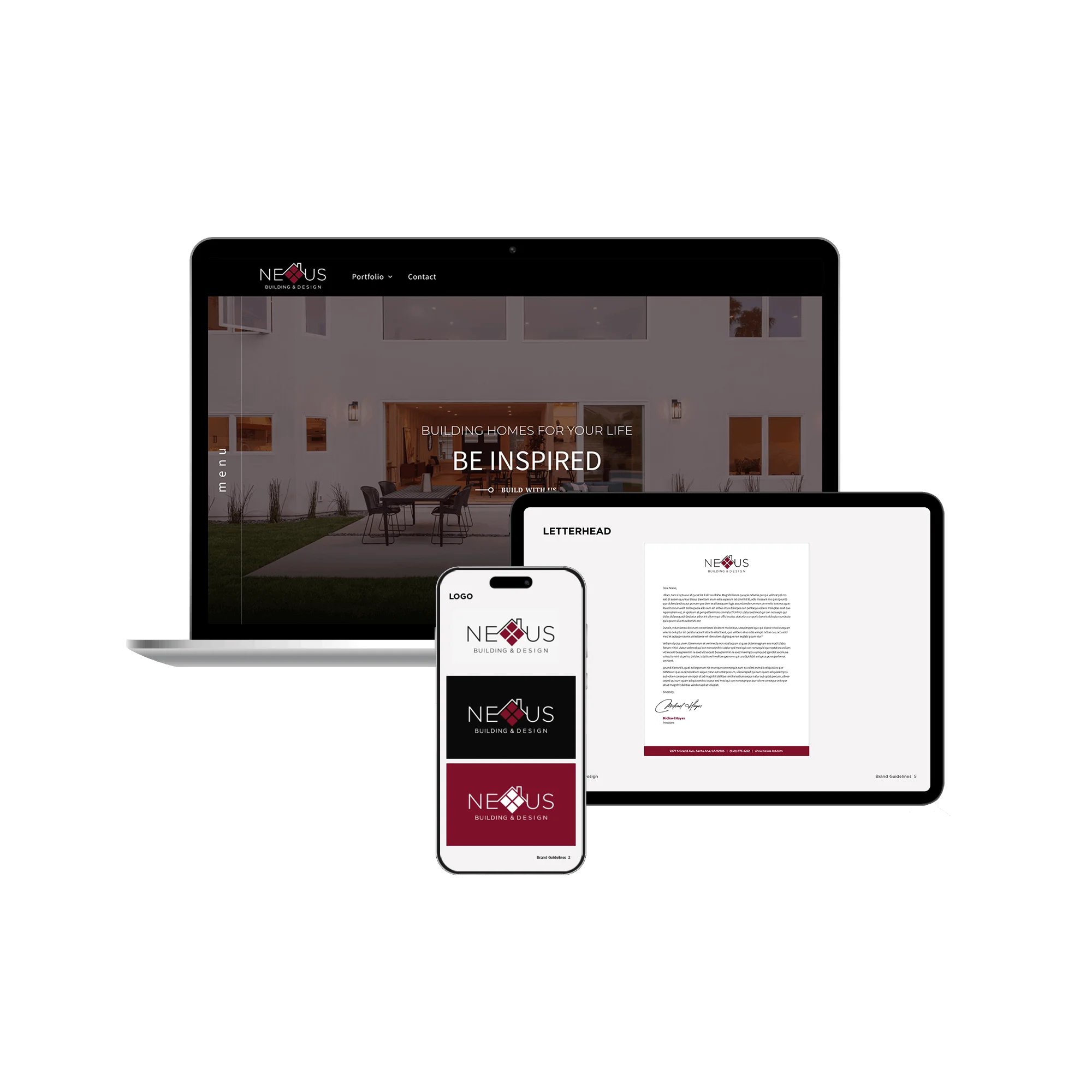 website design for a home builder