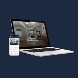 Website mockup on device screens