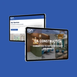 Website mockup on device screens