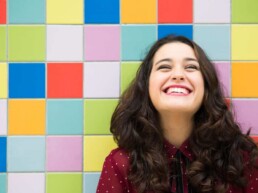 Woman smiling