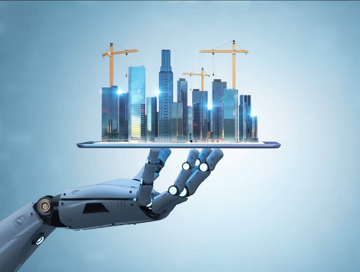 AI in construction graphic
