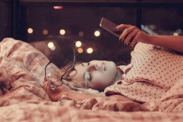 Woman looking at her phone