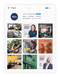 Instagram on a tablet