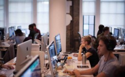 People working in an office