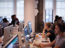 People working in an office