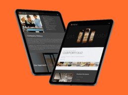 Field website on a tablet