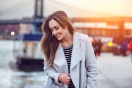 Woman smiling