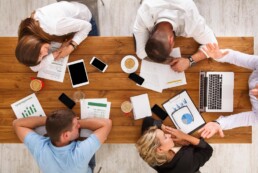 group of people in a meeting