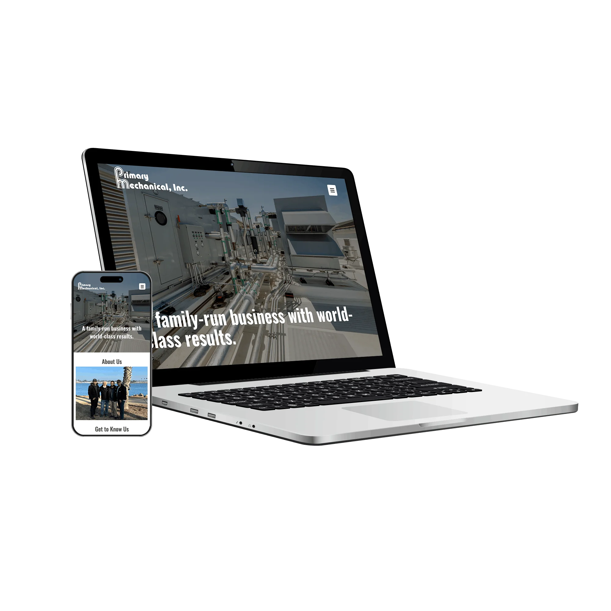Custom website design for an MEP