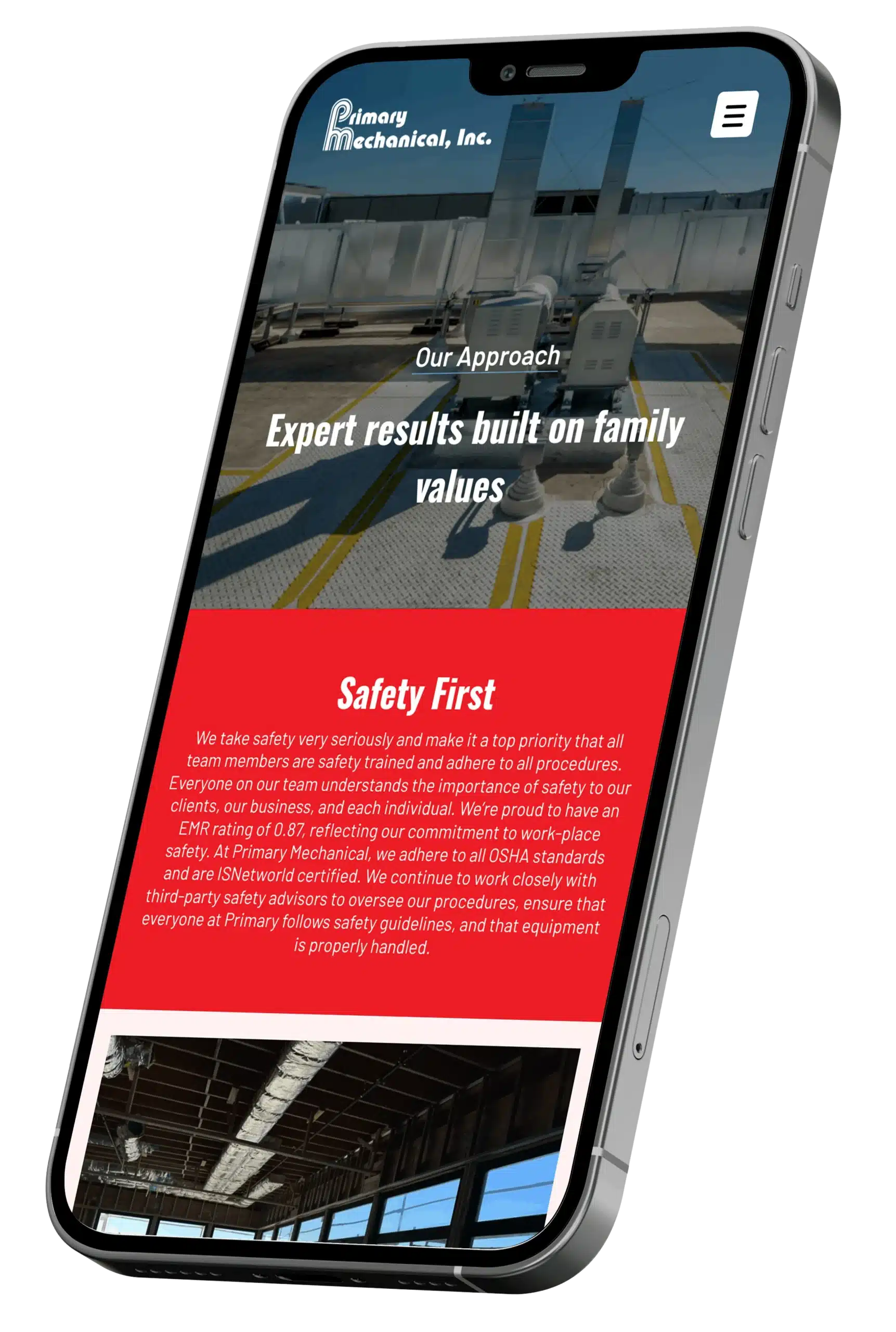 Custom website design for an MEP