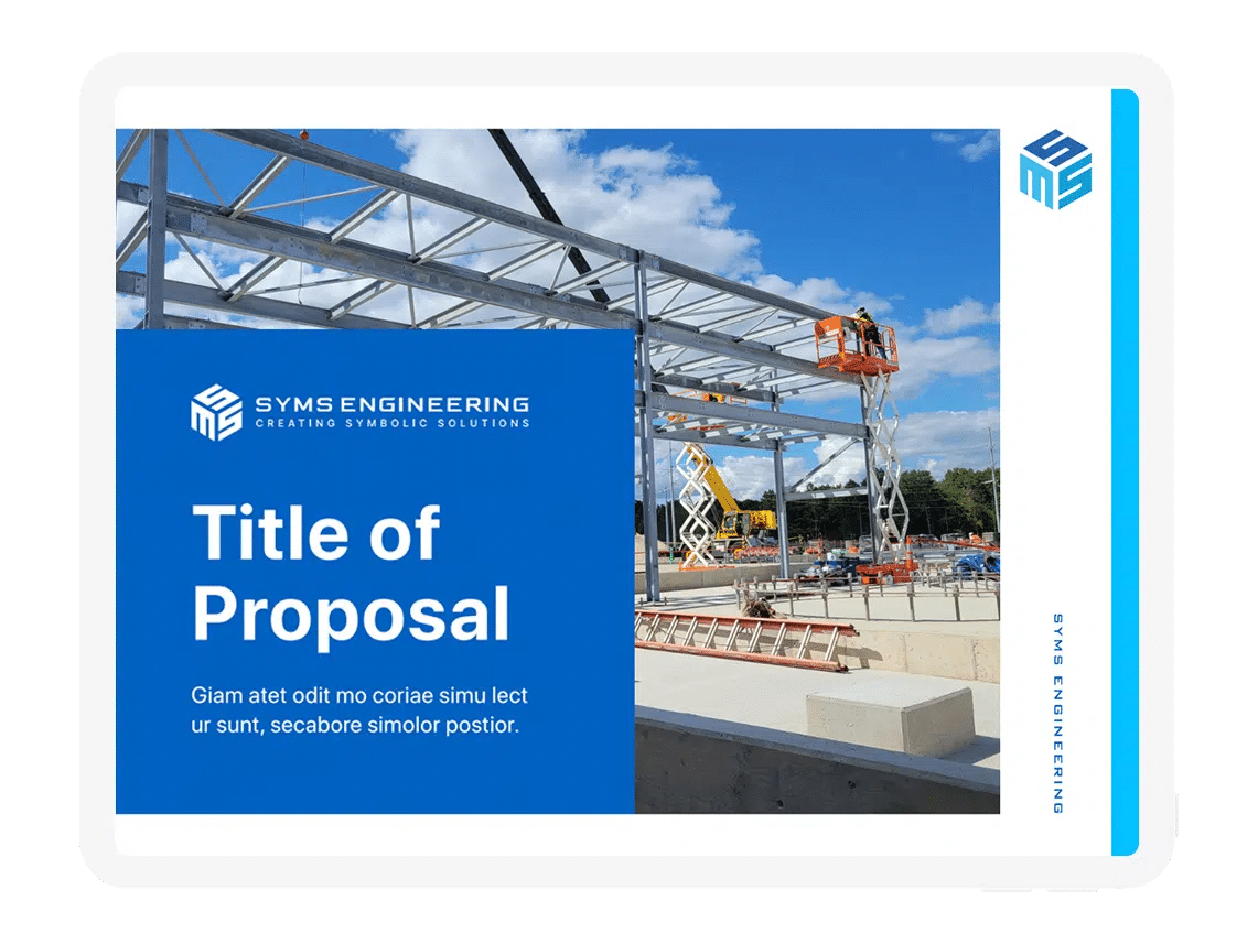 Proposal Template for an engineer