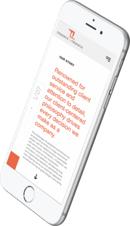 Custom website on mobile