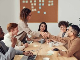 group of people in a meeting
