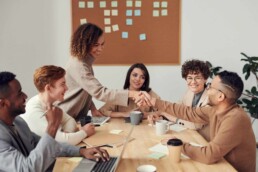 Group of people working in office